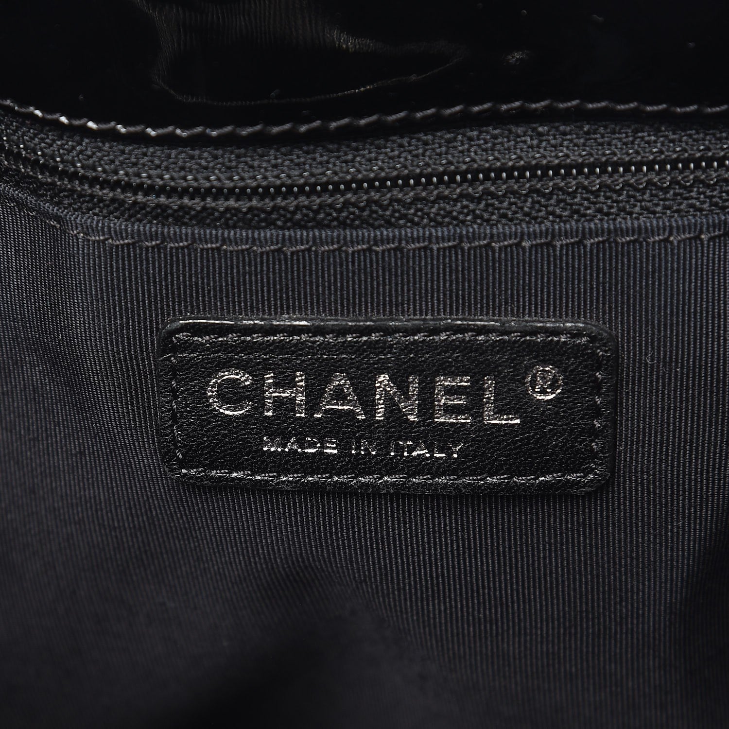 Chanel Patent Quilted Grand Shopping Tote GST Black 6 of 11