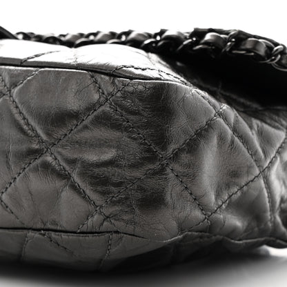 Chanel Metallic Calfskin Quilted Medium Chain Me Flap Grey 10 of 10