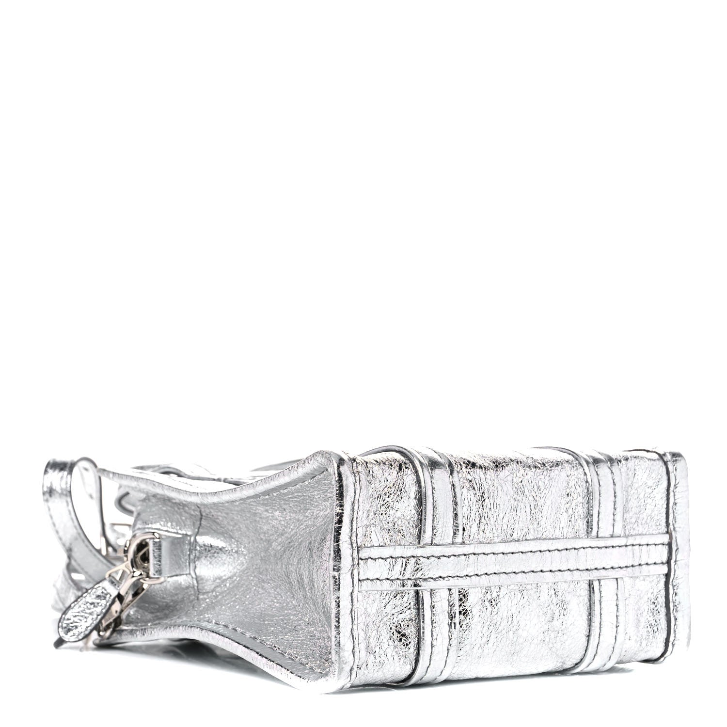 Balenciaga Metallic Calfskin XXS Bazar Shopper Tote Silver Hardware 4 of 11