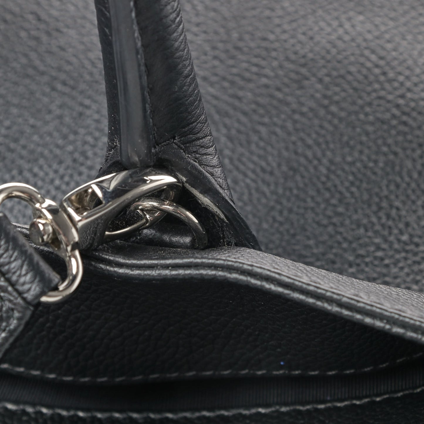 Calfskin Cerf Executive Shopper Tote Black