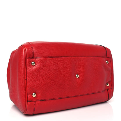 Gucci Pebbled Calfskin Medium Soho Boston Red 4 of 11