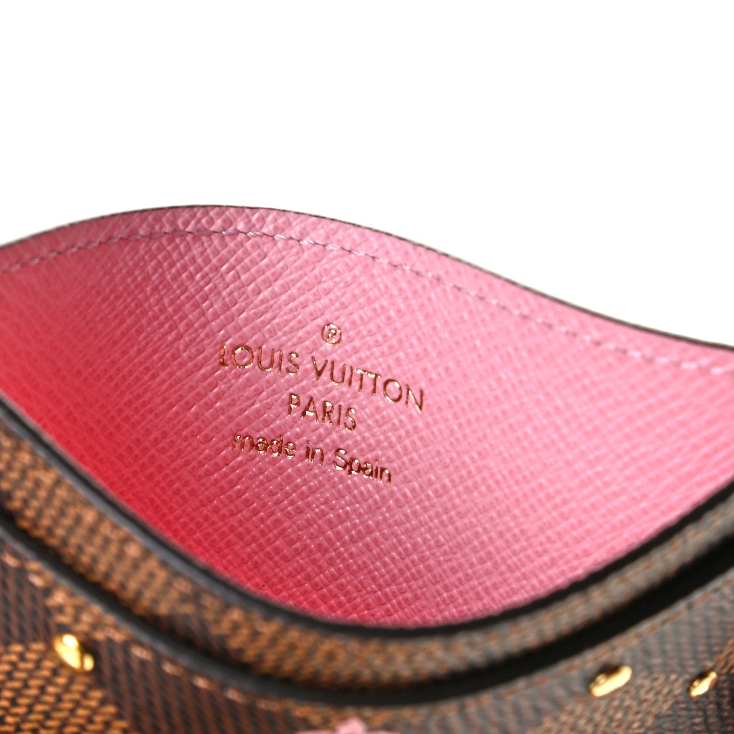 Louis Vuitton Damier Ebene Studded Card Holder 5 of 7