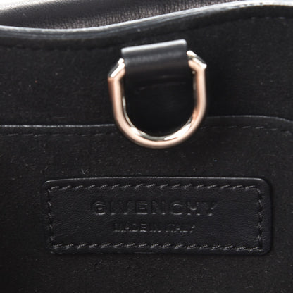 Givenchy Calfskin Crocodile Embossed Medium Shark Lock Satchel Black 7 of 10