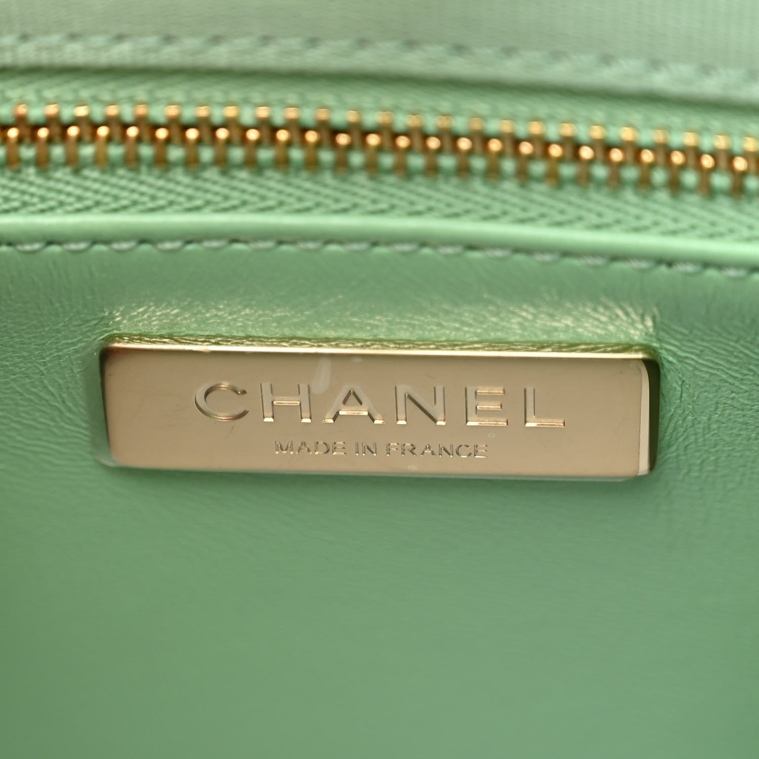 Chanel Shiny Lambskin Quilted Small 31 Shopping Bag Light Green 6 of 10