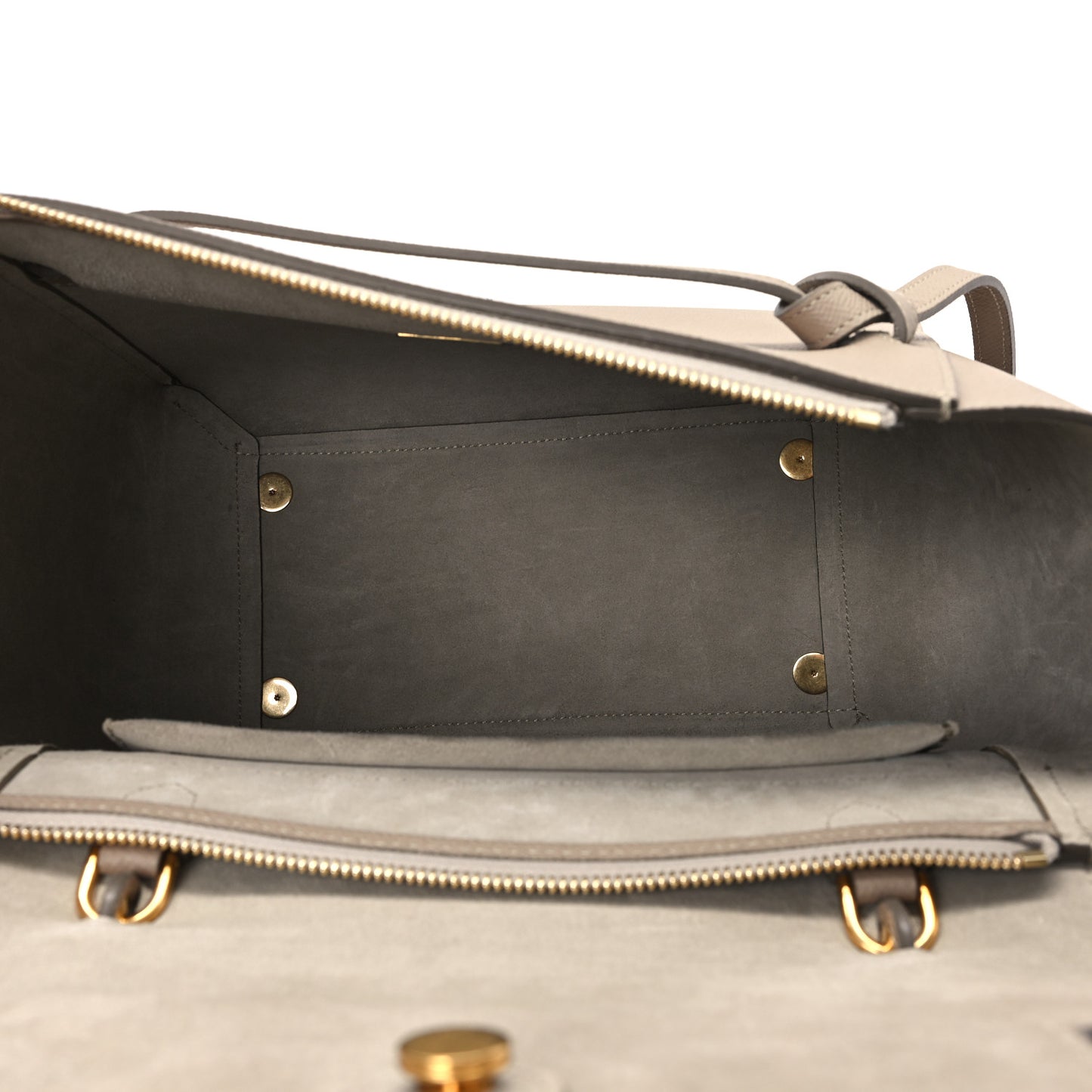 Grained Calfskin Mini Belt Bag Light Taupe