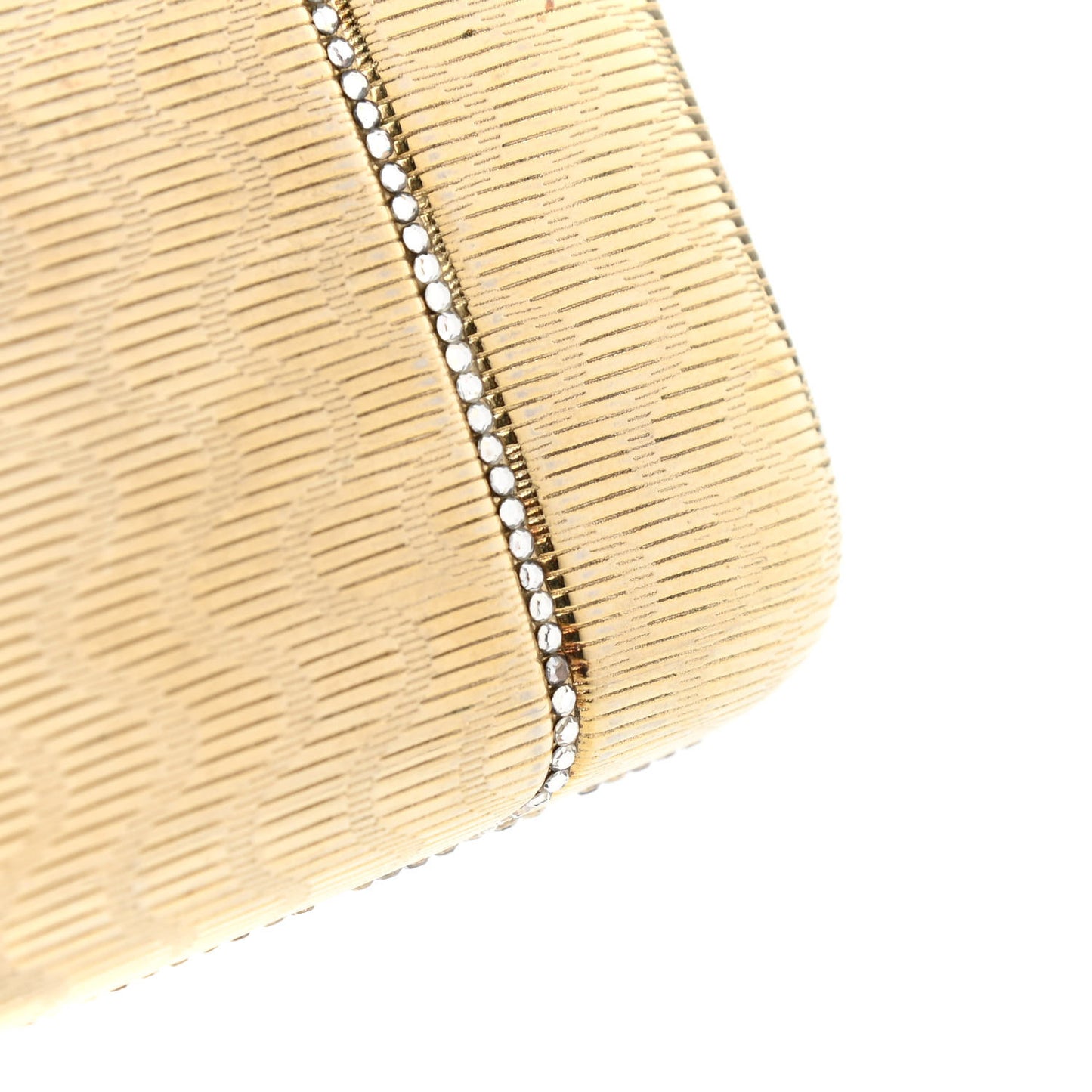 Crystal Minaudiere Clutch Gold
