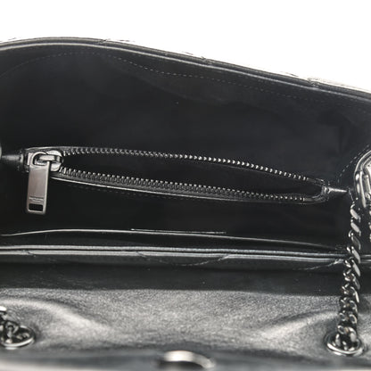 Saint Laurent Calfskin Y Quilted Monogram Small Loulou Chain Satchel Black 5 of 9