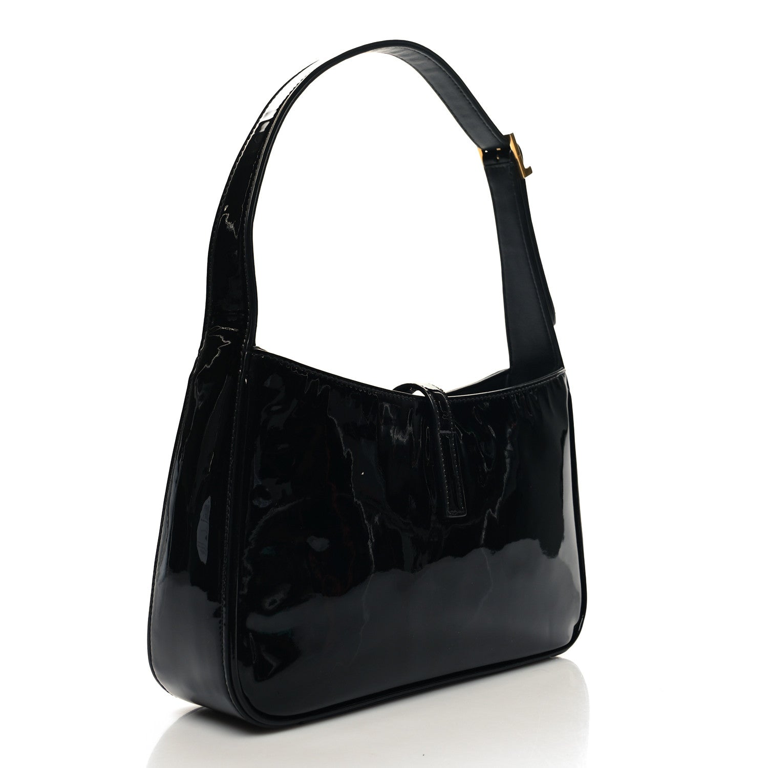 Saint Laurent Patent Le 5 A 7 Hobo Black 3 of 10