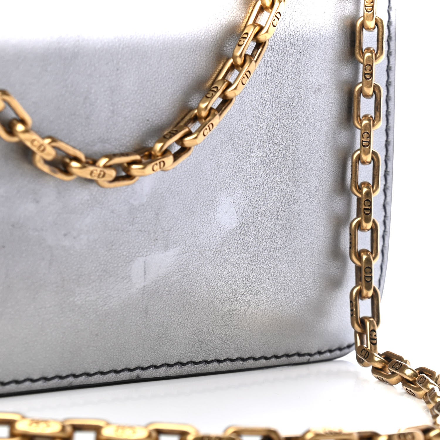 Christian Dior Metallic Calfskin J'Adior Chain Flap Bag Silver 5 of 5