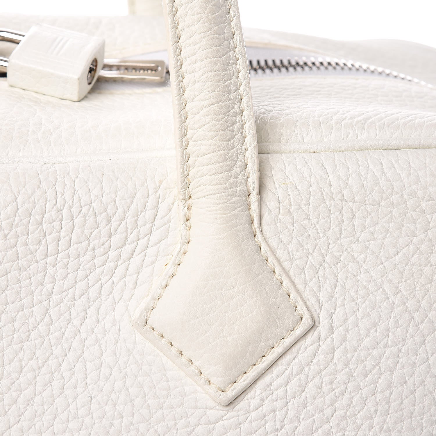 Hermes Taurillon Clemence Victoria II 35 White 11 of 19