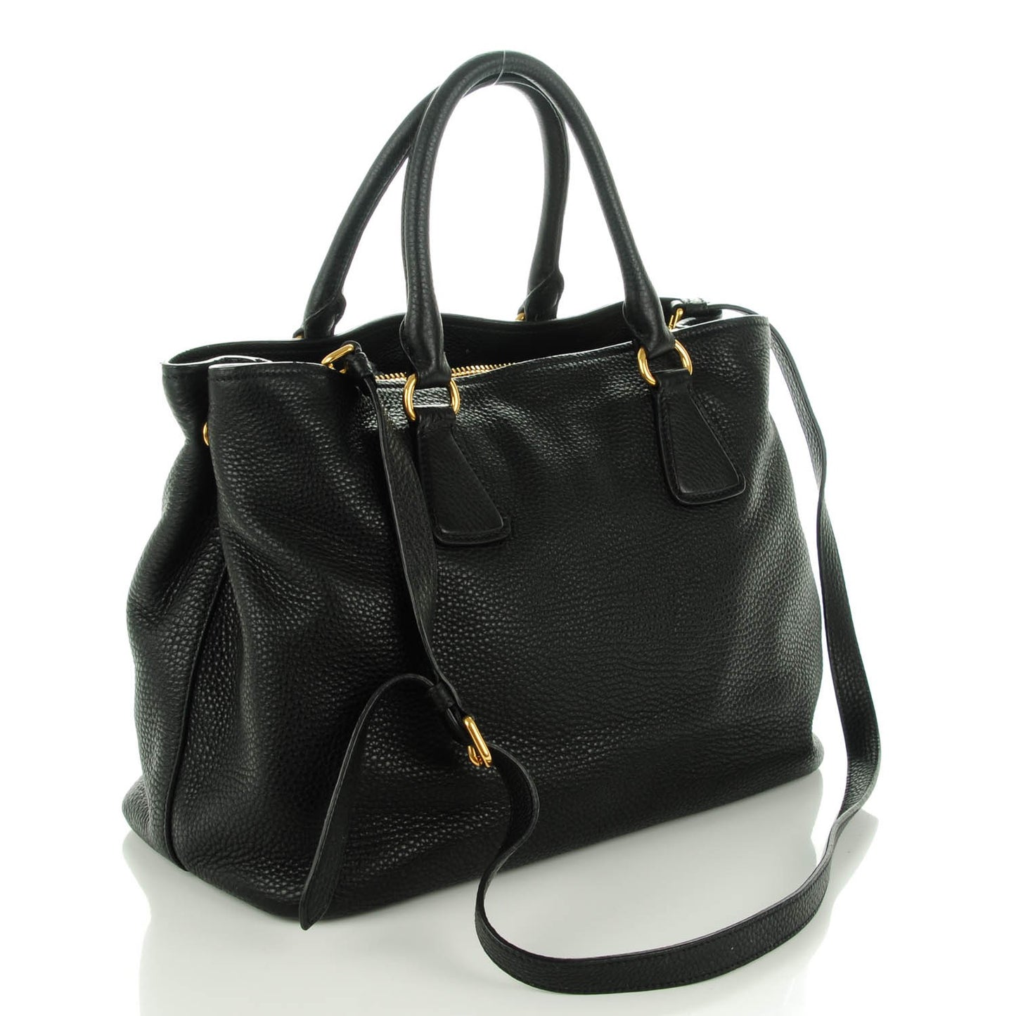 Vitello Daino Tote Nero Black