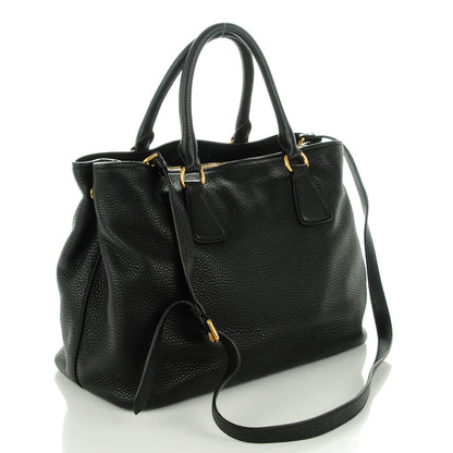 Prada Vitello Daino Tote Nero Black 3 of 8