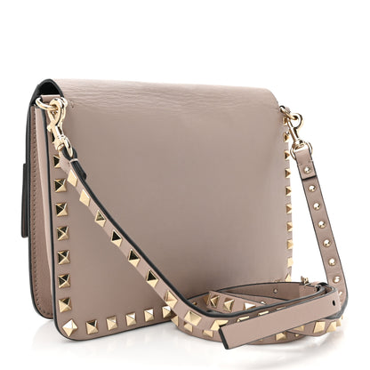 Valentino Garavani Vitello Rockstud Side Slip Crossbody Poudre 3 of 17