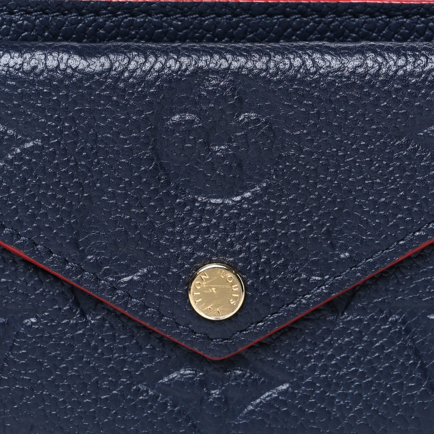 Empreinte Recto Verso Card Holder Marine Rouge