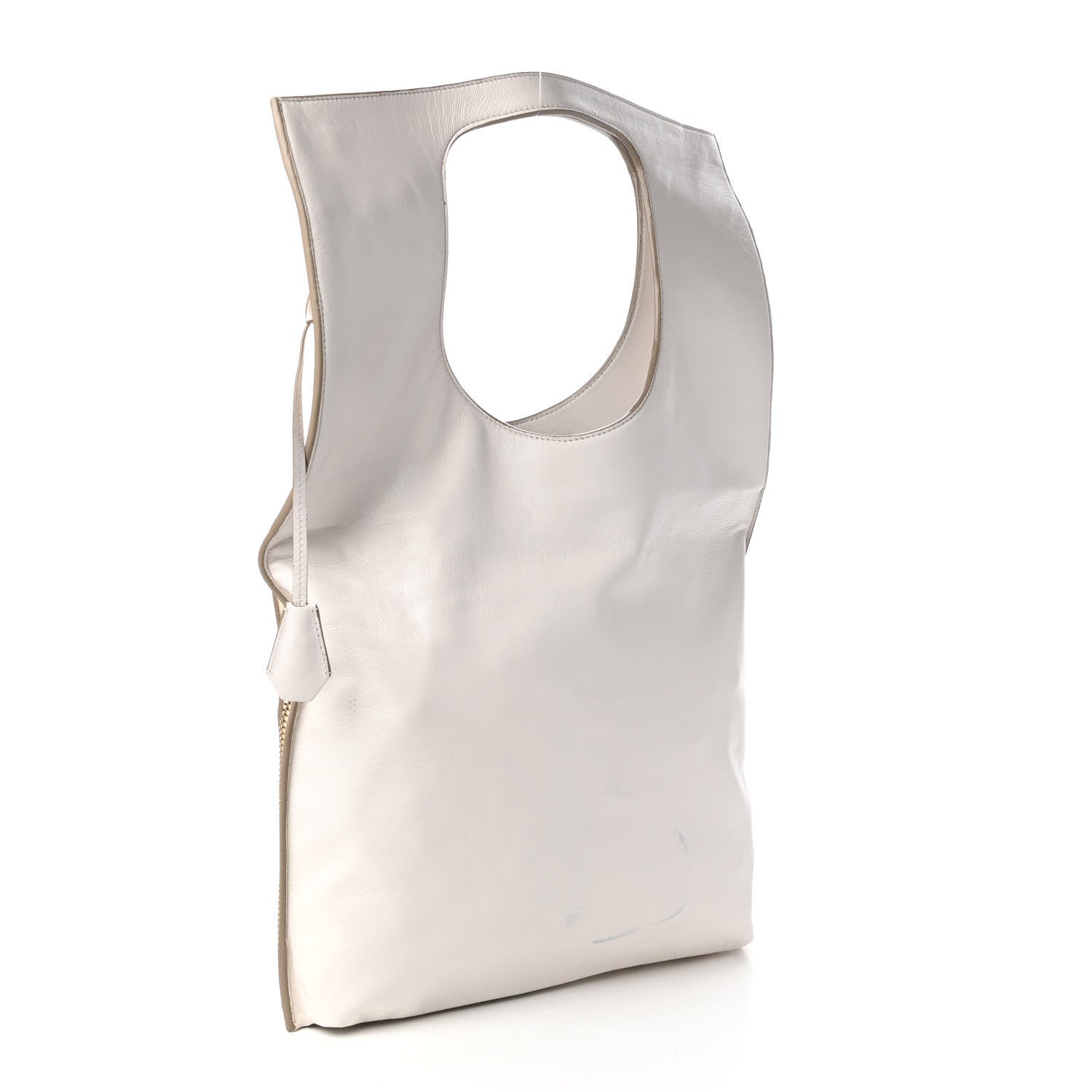 Tom Ford Ramskin Large Alix Padlock Zip Shoulder Bag White 4 of 12