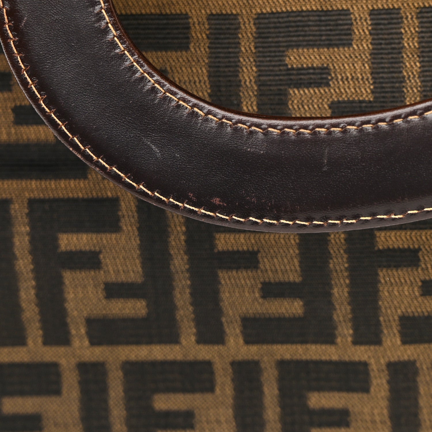 Fendi Zucca Top Handle Tote Tobacco 12 of 13