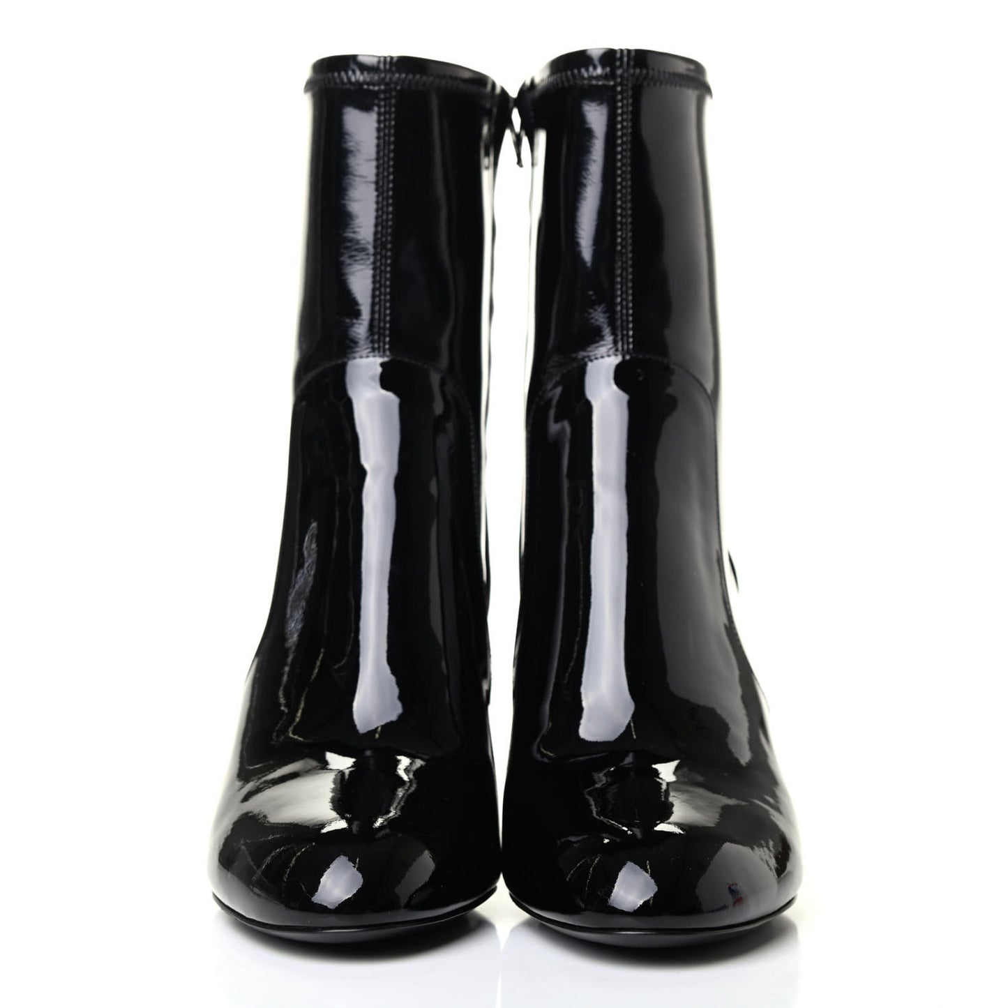 Patent Silhouette Ankle Boots 38.5 Black