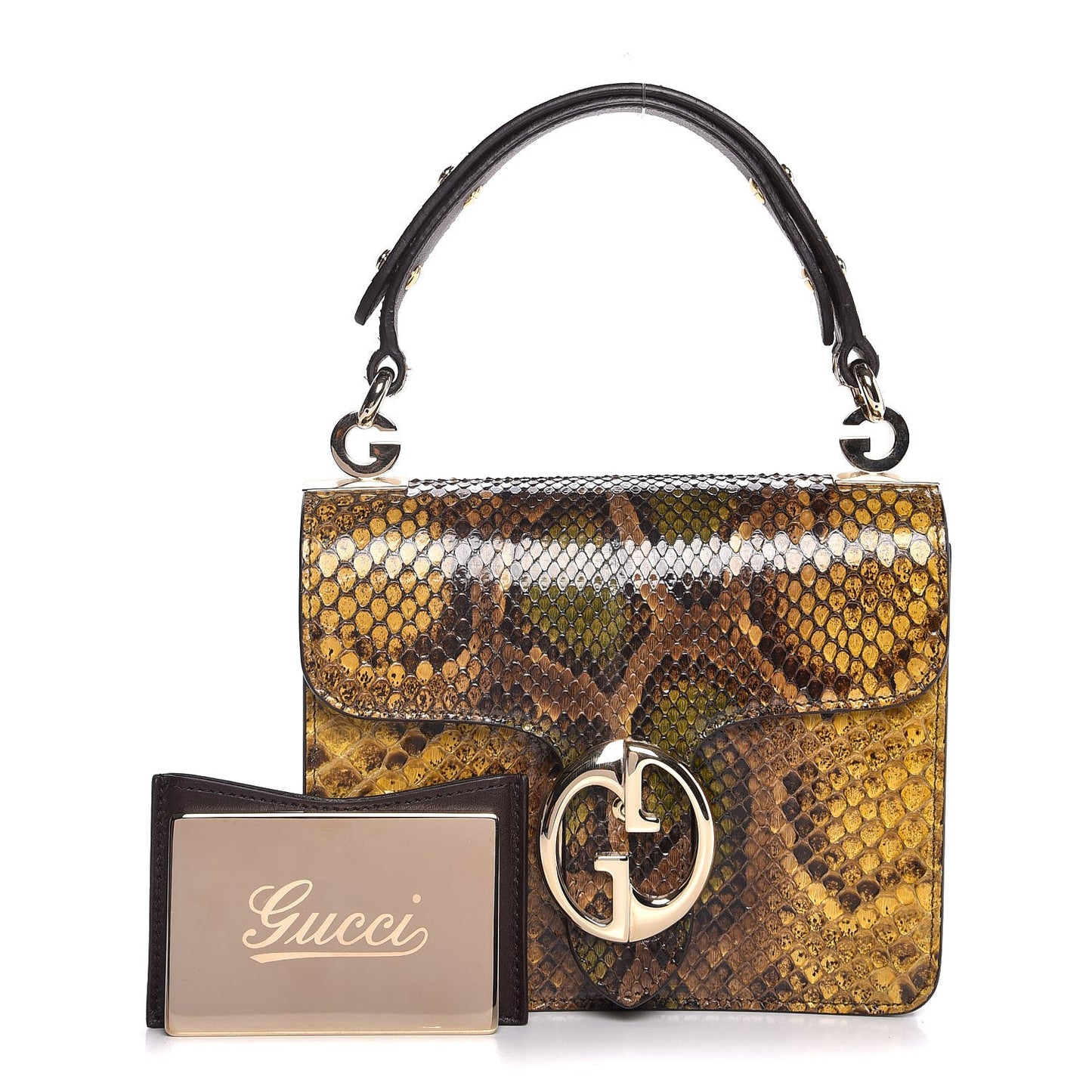 Python Small 1973 Top Handle Bag Yellow