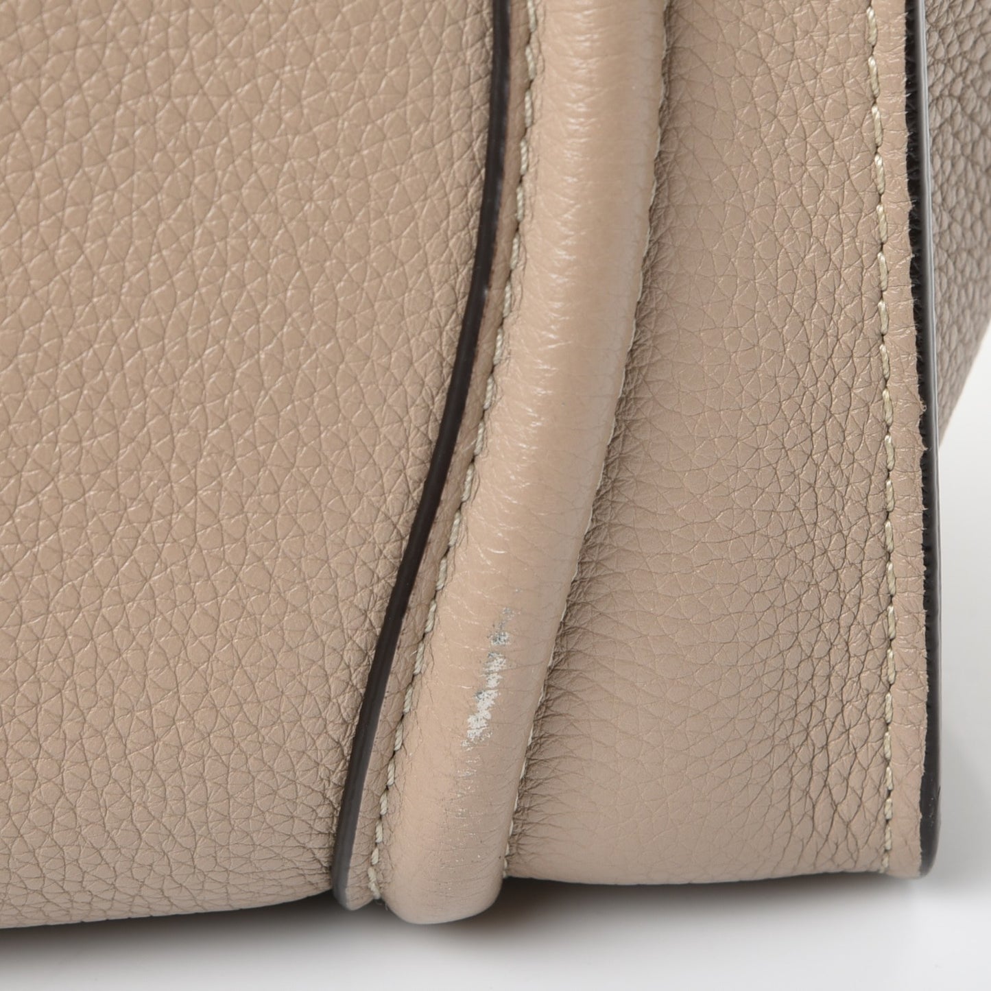 Drummed Calfskin Mini Luggage Dune