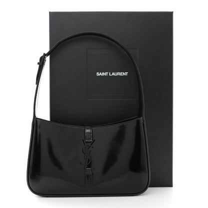 Saint Laurent Patent Le 5 A 7 Monochrome Hobo Black 11 of 11