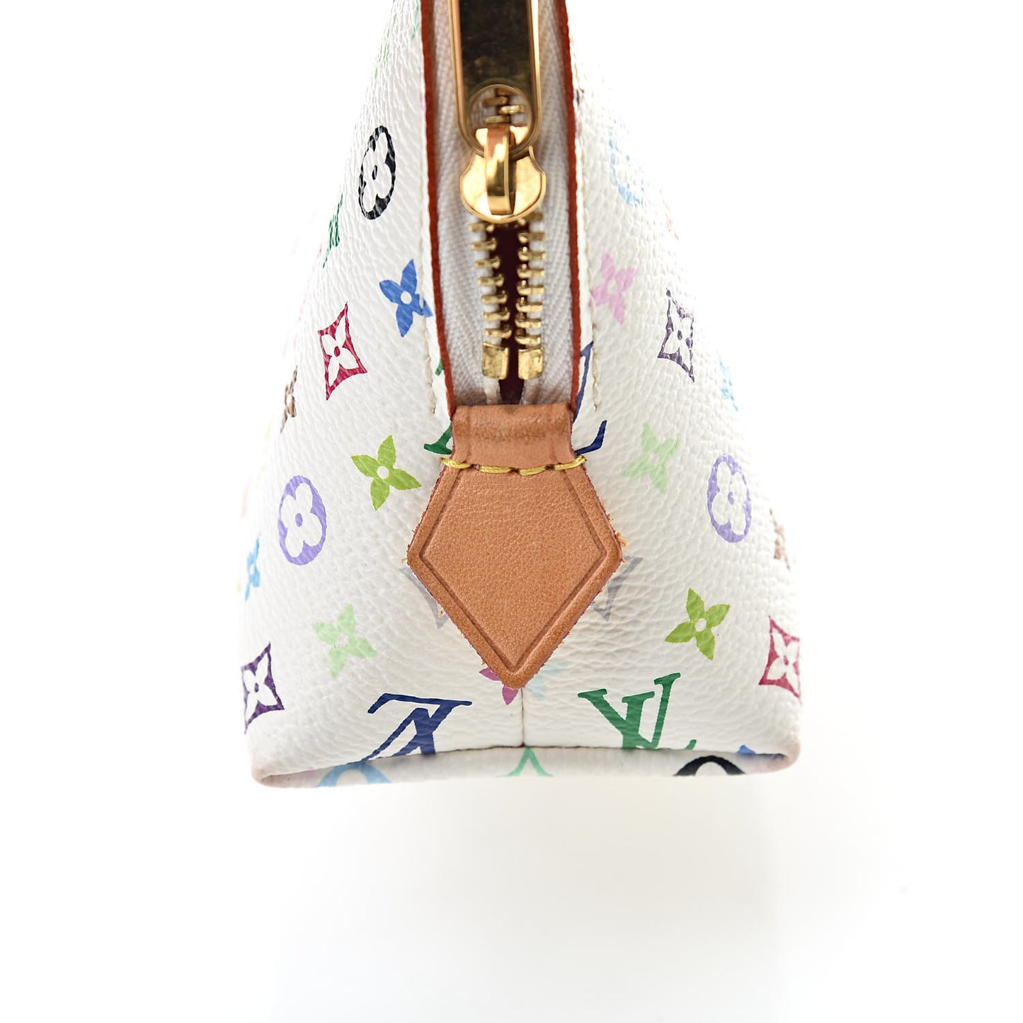 Monogram Multicolor Cosmetic Pouch White Litchi