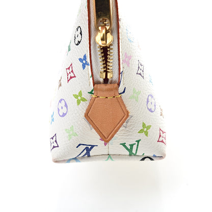Louis Vuitton Monogram Multicolor Cosmetic Pouch White Litchi 8 of 13