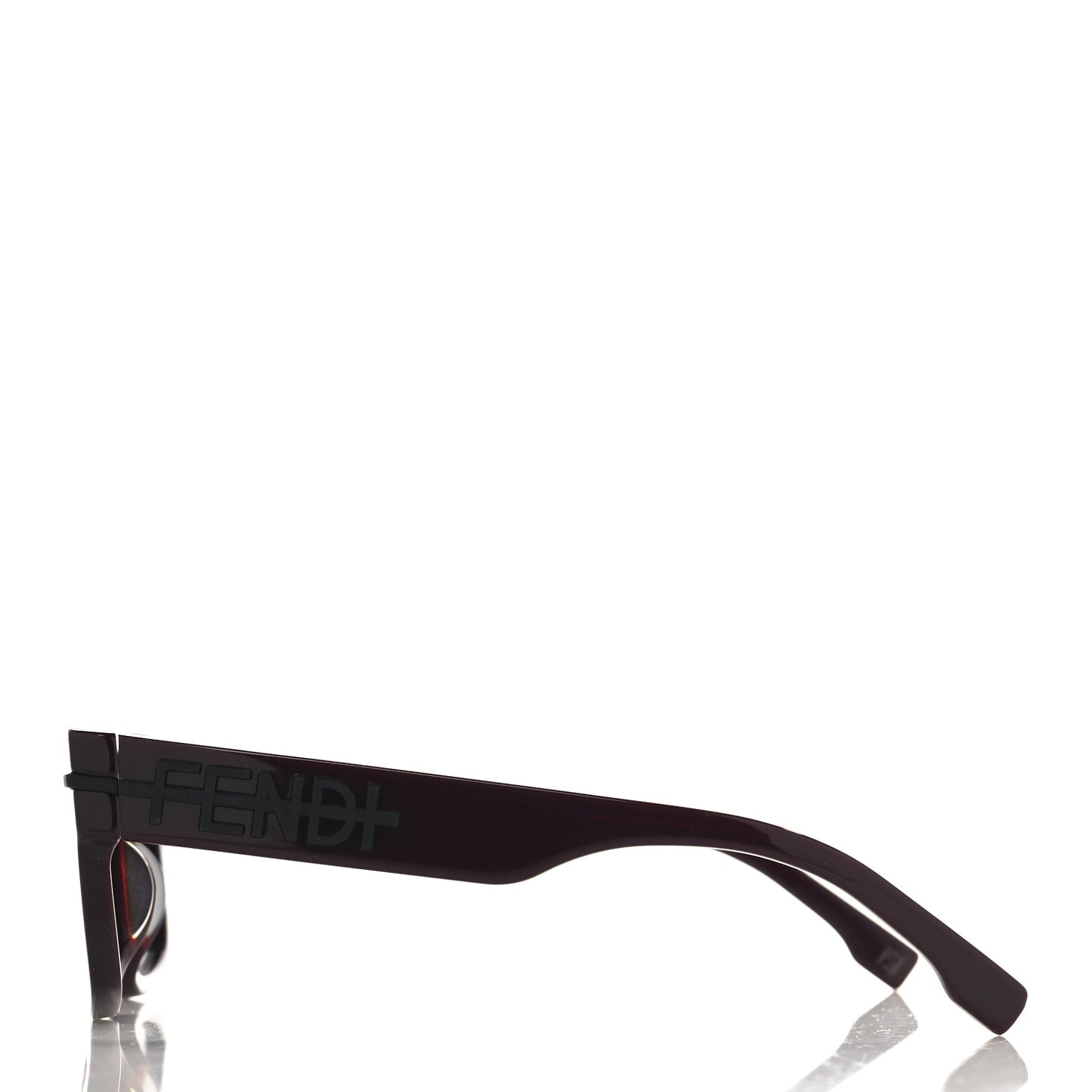 Acetate Fendigraphy Rectangle Sunglasses FE40091U Burgundy