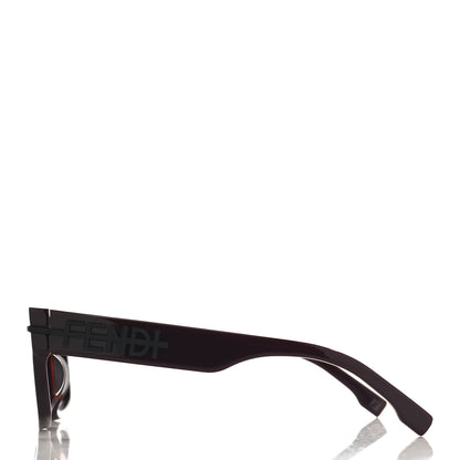 Fendi Acetate Fendigraphy Rectangle Sunglasses FE40091U Burgundy 3 of 7