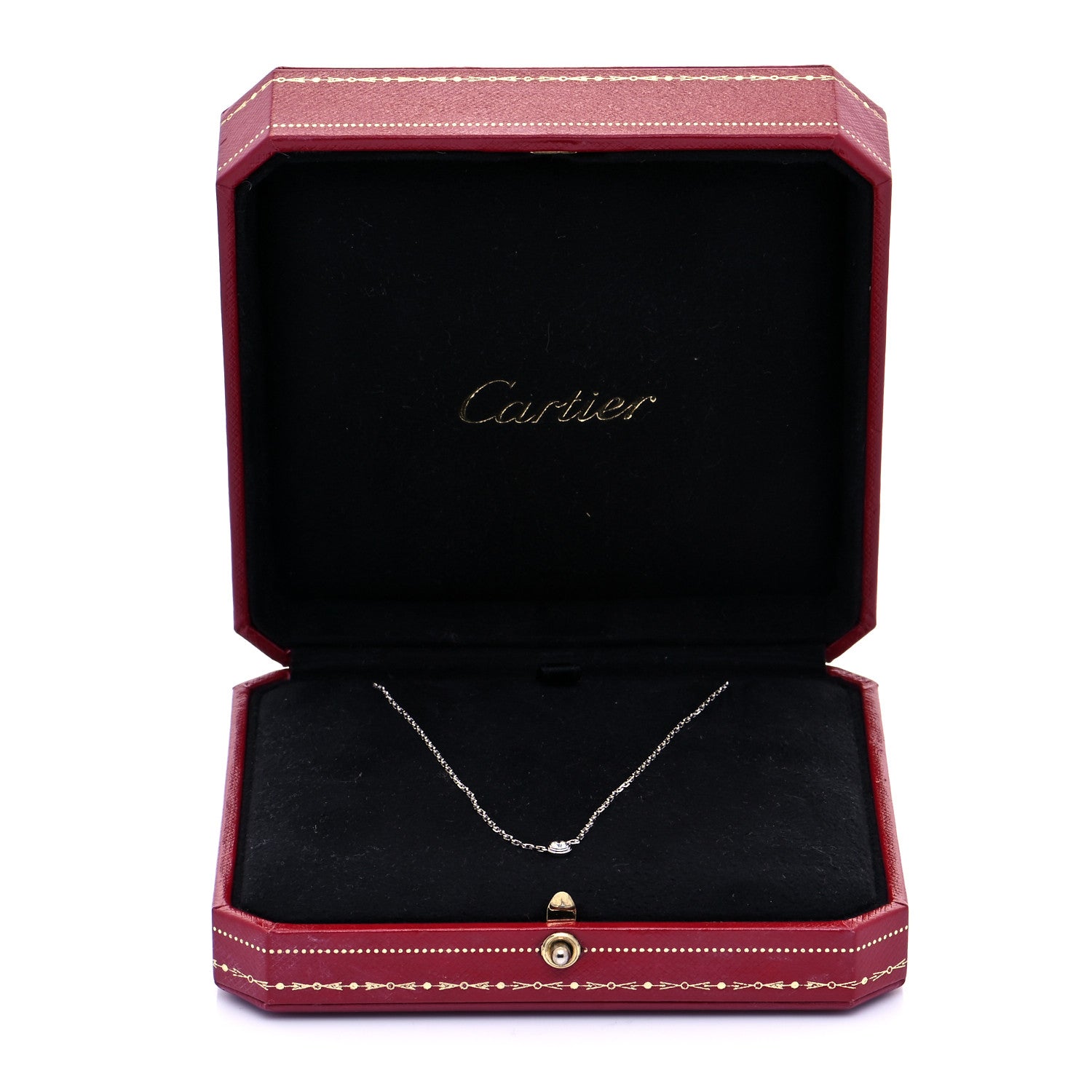 Cartier 18K White Gold Diamond SM D'Amour Pendant Necklace 8 of 8
