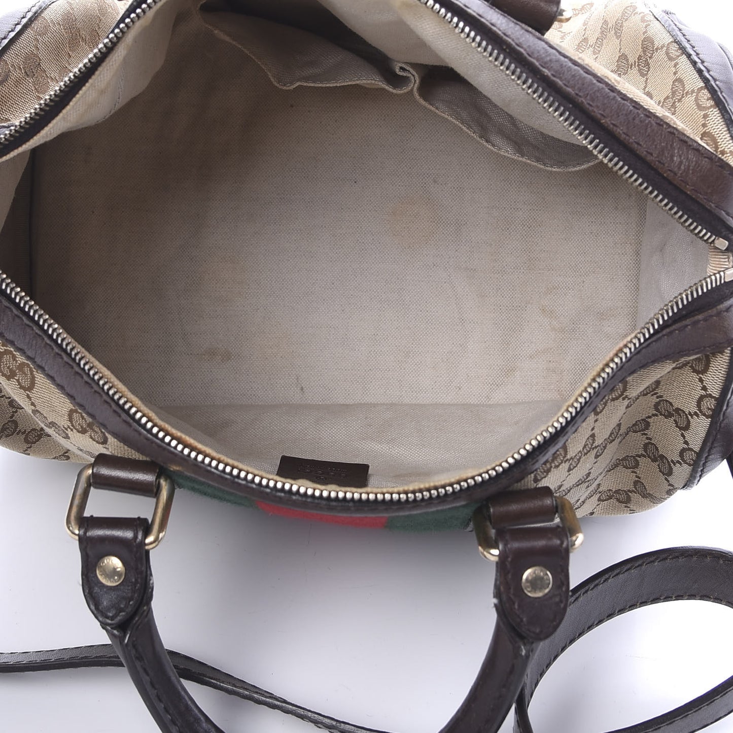 Monogram Vintage Web Medium Boston Dark Brown