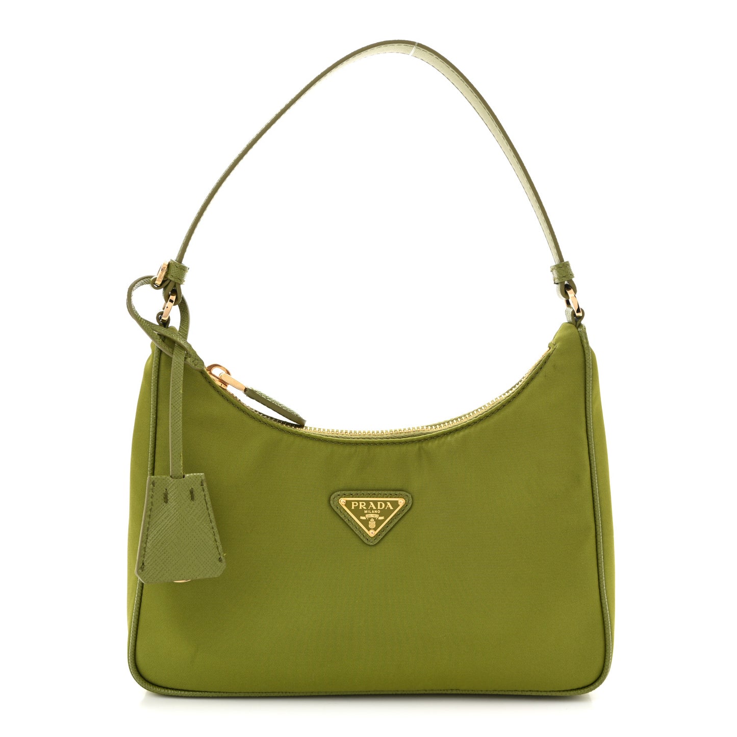 Re-Nylon Saffiano Mini Re-Edition 2005 Bag Ivy Green