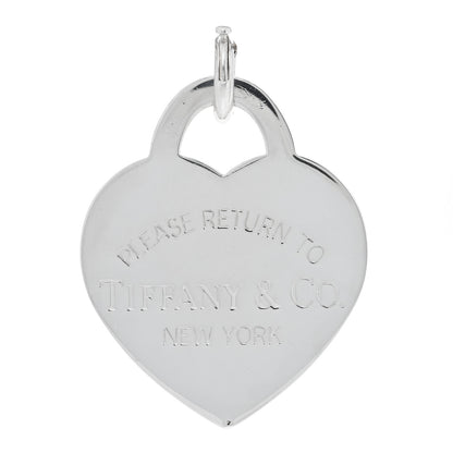 Tiffany Sterling Silver Extra Large Return to Tiffany Heart Tag Charm 1 of 3