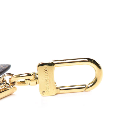 Louis Vuitton Brass Monogram Blooming Flowers Bag Charm Key Holder Rose Ballerine 3 of 5