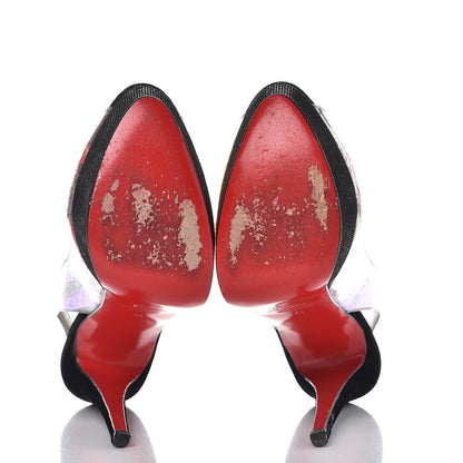 Christian Louboutin PVC Velvet Winter Trash 150 Pumps 41 Black 7 of 13
