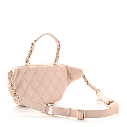 Chanel Iridescent Calfskin Quilted All About Waist Belt Bag Beige 3 of 11