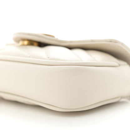 Gucci Calfskin Matelasse Heart GG Marmont 2.0 Coin Purse On A Chain Mystic White 9 of 9