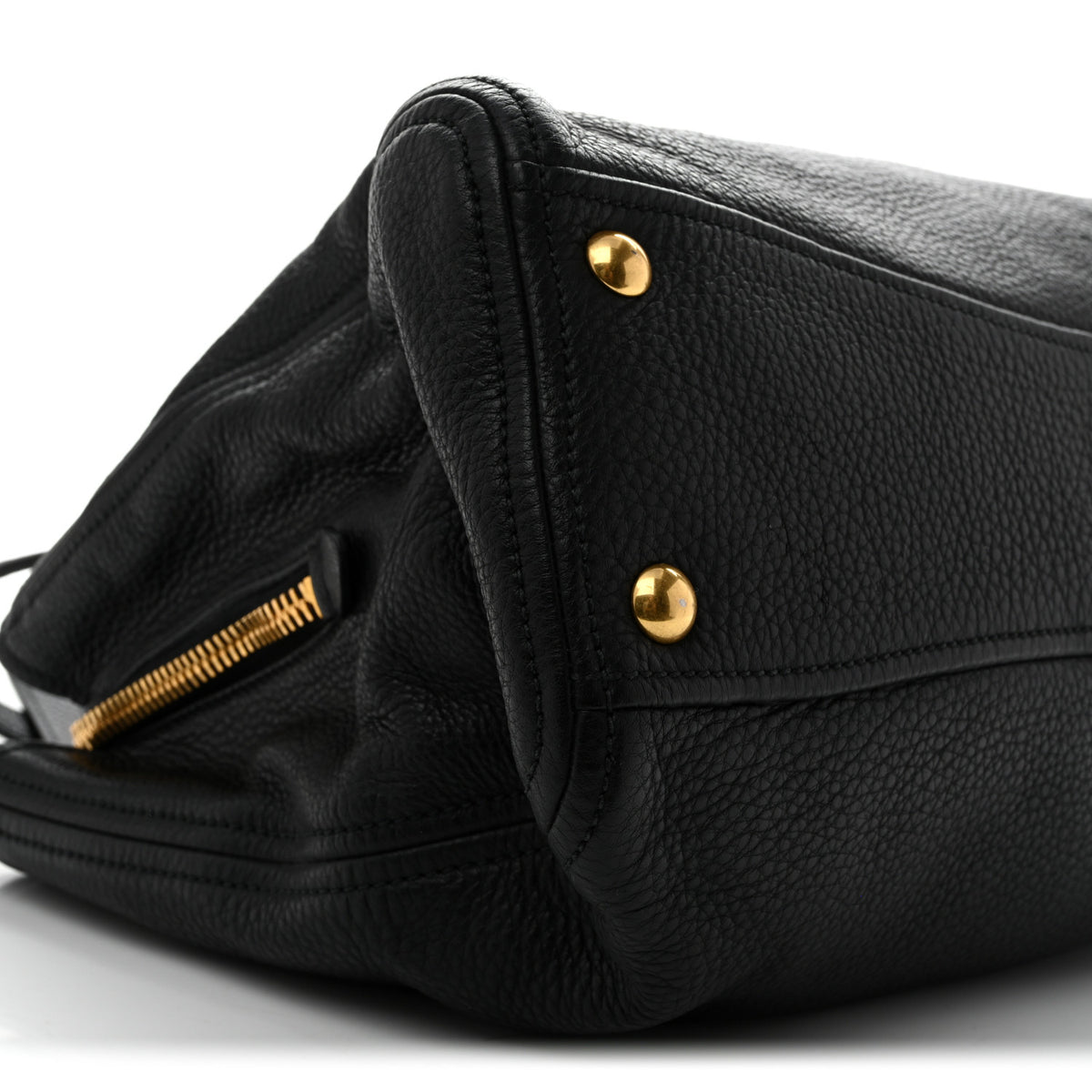 Miu Miu Vitello Daino Caribu Tote Black 9 of 14