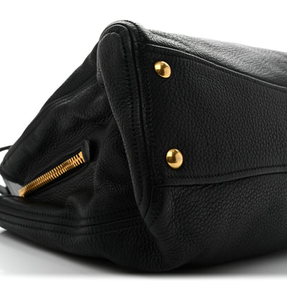 Miu Miu Vitello Daino Caribu Tote Black 9 of 14