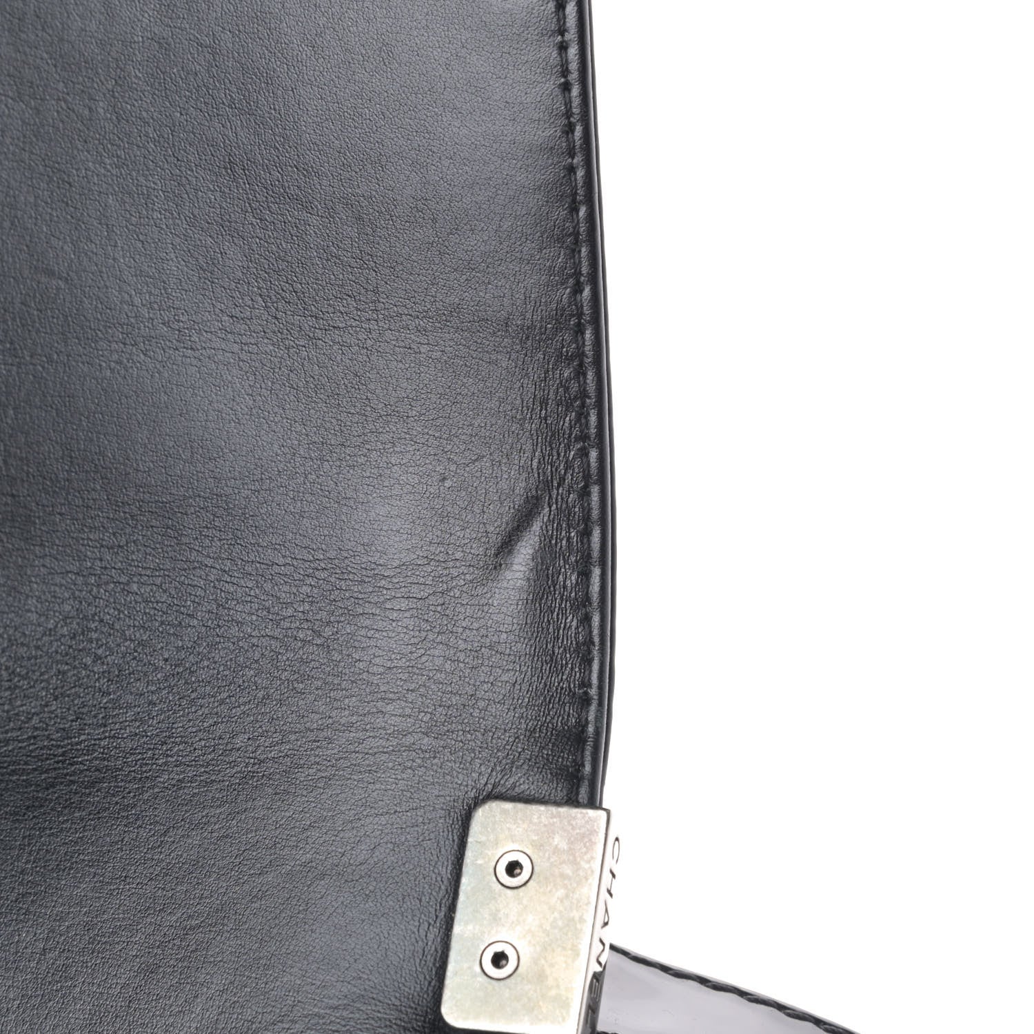 Chanel Patent Calfskin Quilted Medium Boy Flap Black 5 of 5