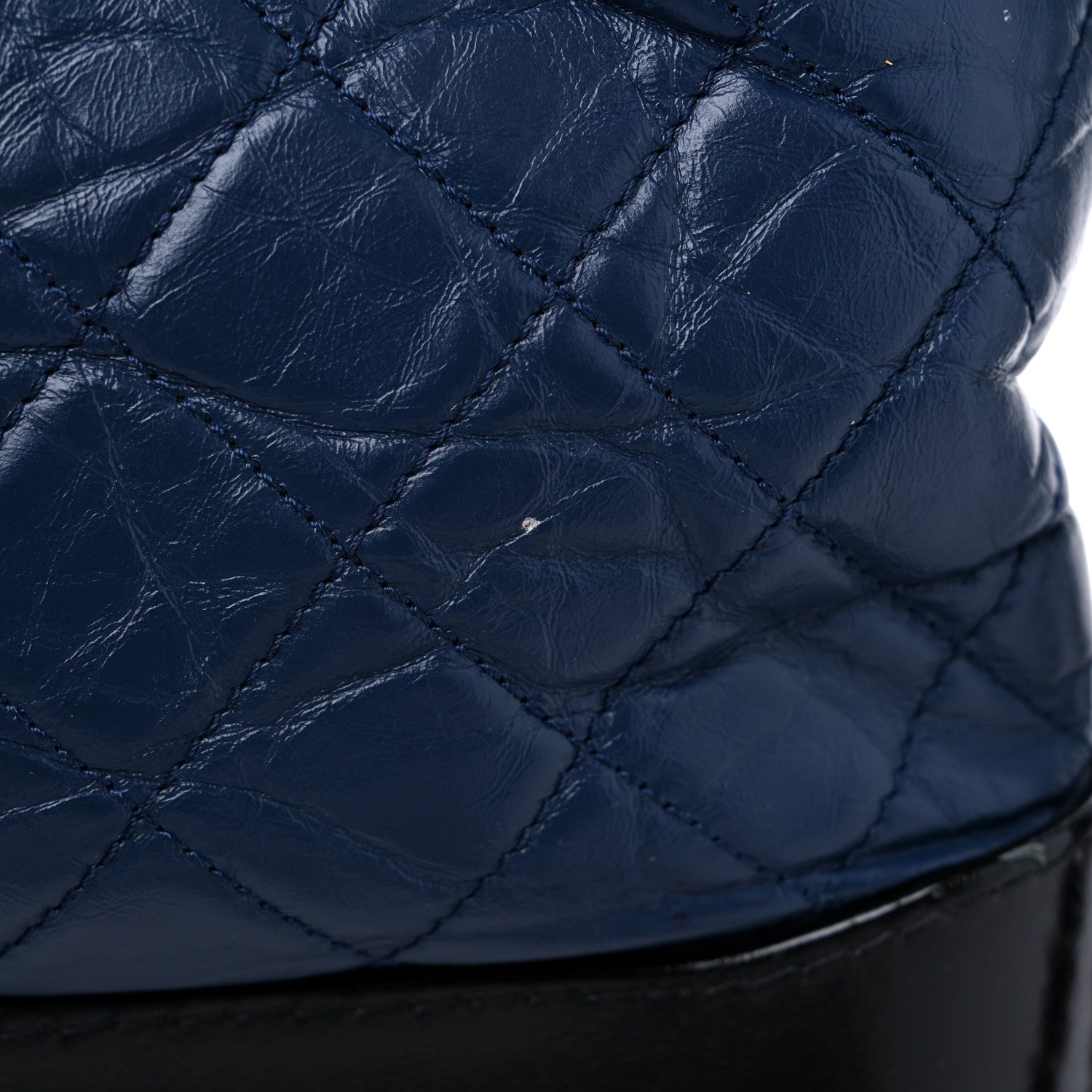 Chanel Aged Calfskin Quilted Large Gabrielle Hobo Navy Black 14 of 15