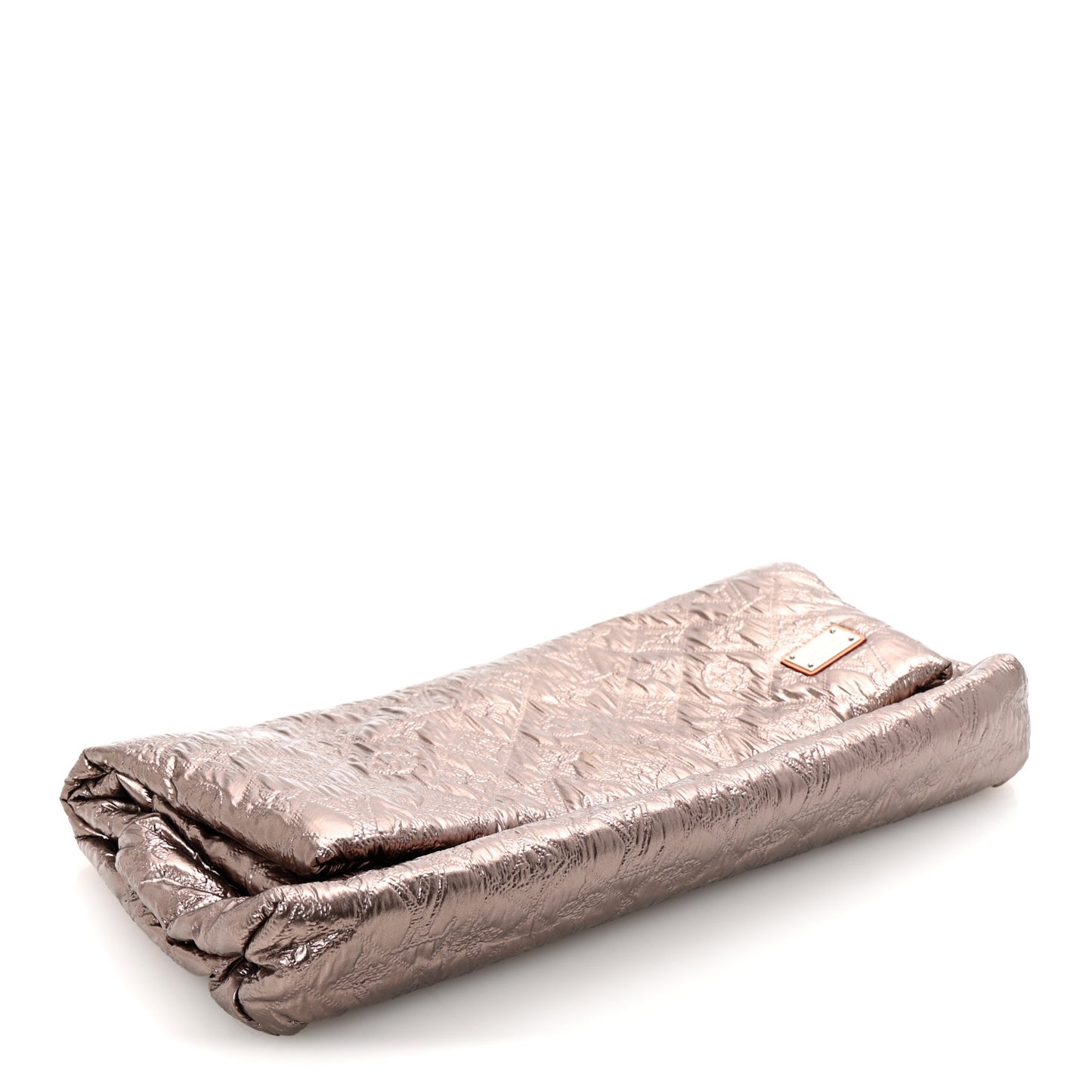 Jacquard Quilted Monogram Limelight Clutch MM Rose Gold
