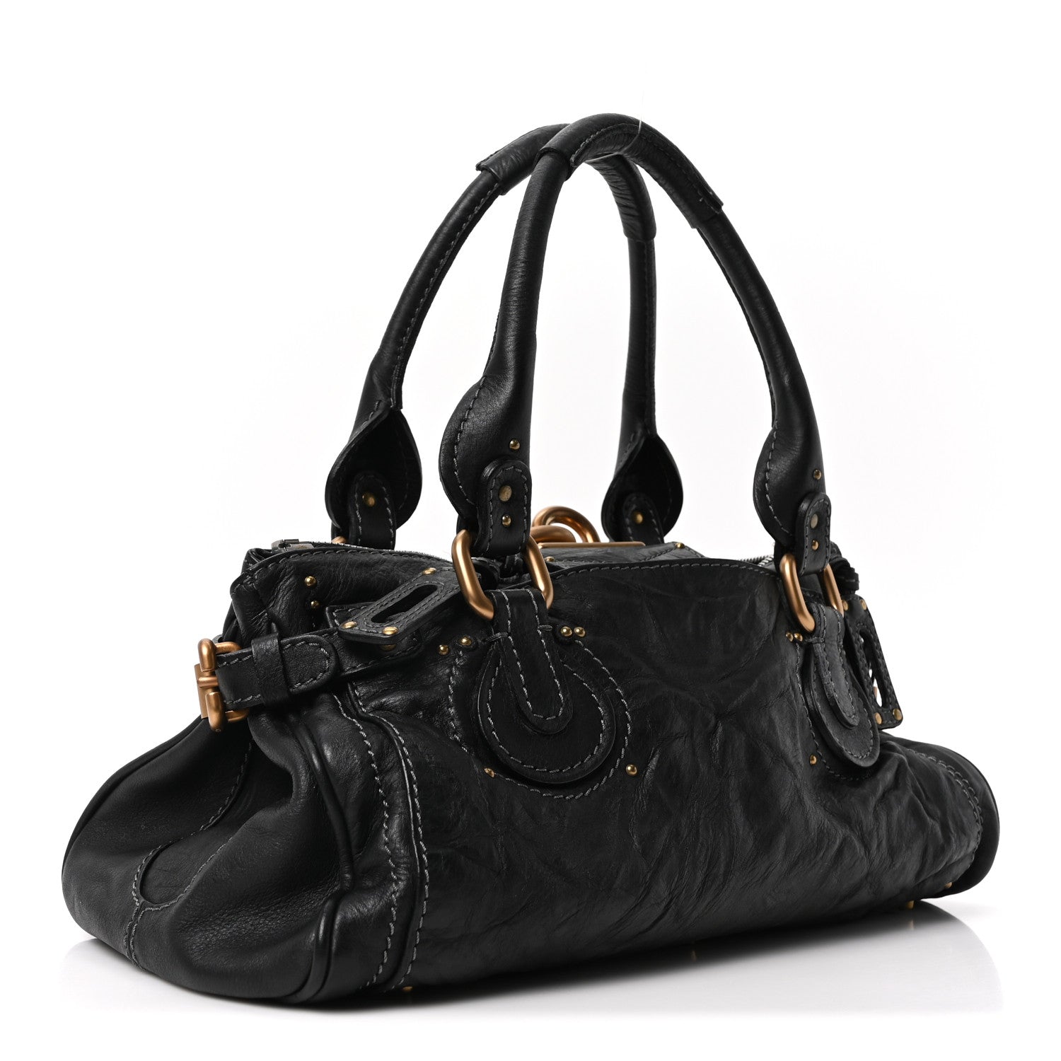 Chloe Calfskin Medium Paddington Satchel Black 3 of 10