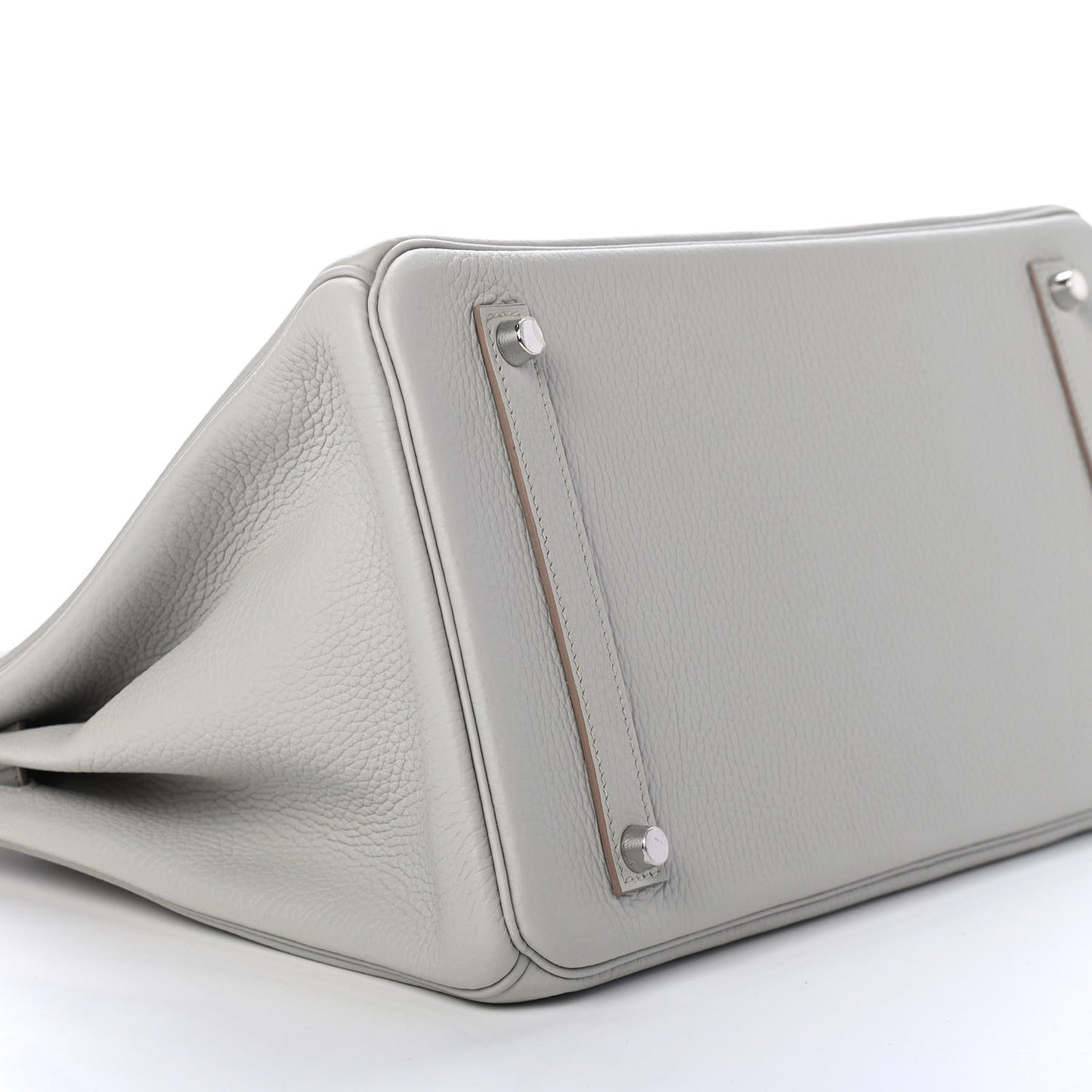 Taurillon Clemence Birkin 35 Gris Perle