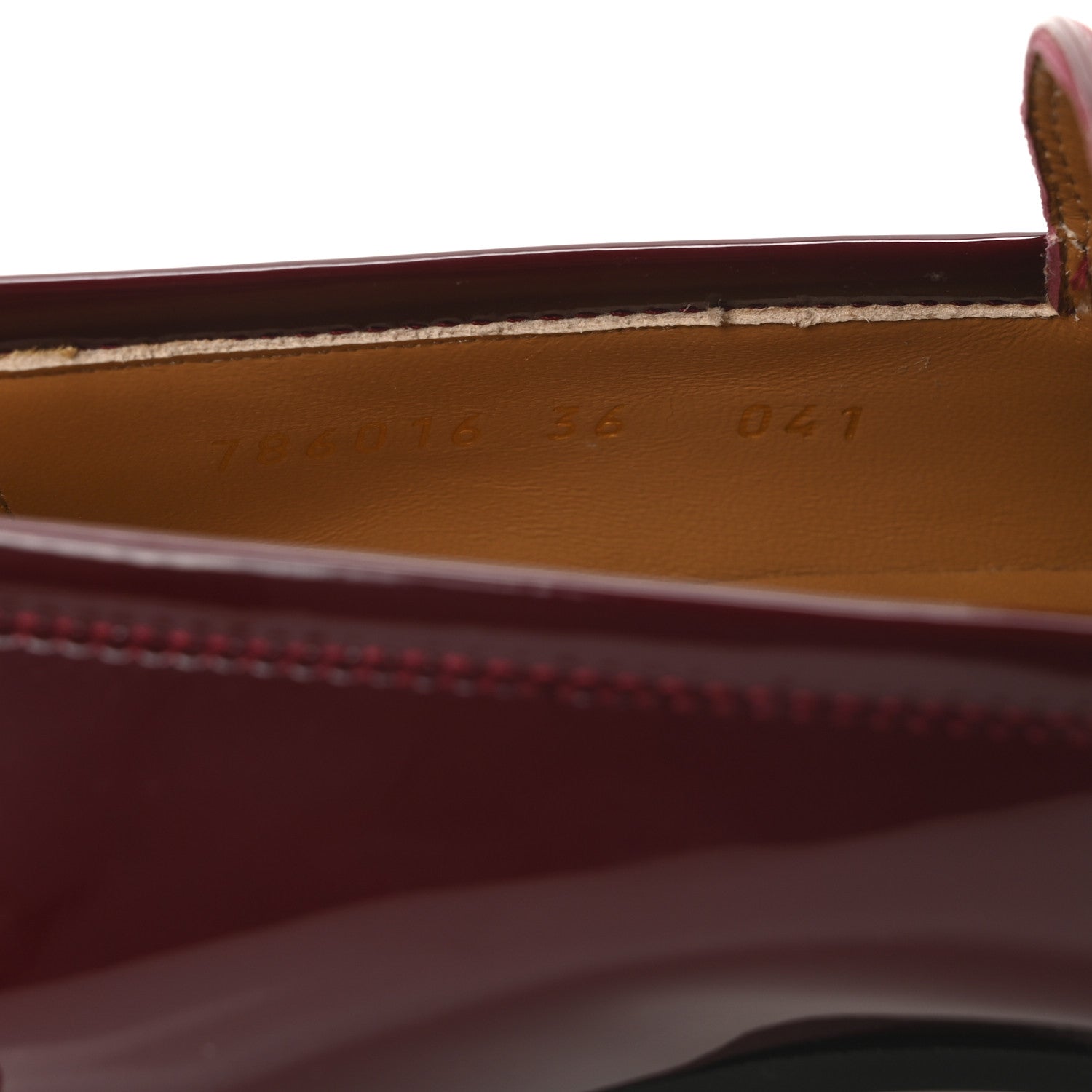 Gucci Vitello Vernice Soft Nappa Womens Jordaan Loafers 36 Rosso Ancora 9 of 10