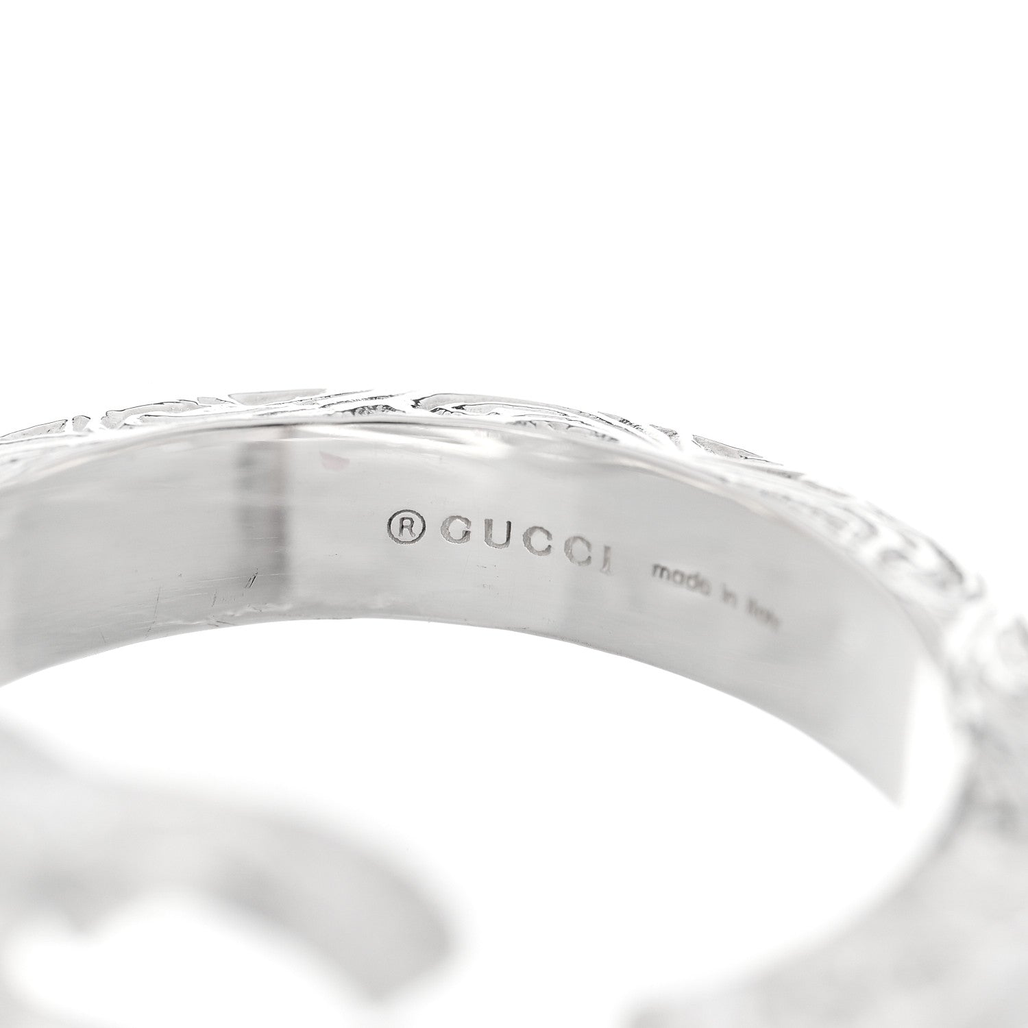 Gucci Sterling Silver GG Marmont Key Motif Ring 53 6.5 5 of 6