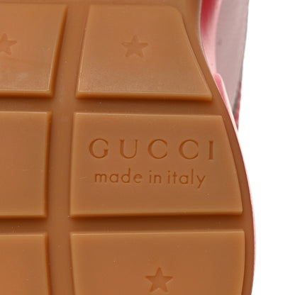 Gucci Lavaredo Eco Fabric Mesh Web Womens Rhyton Reflective Sneakers 37 Great White Water Rose Silver 7 of 8