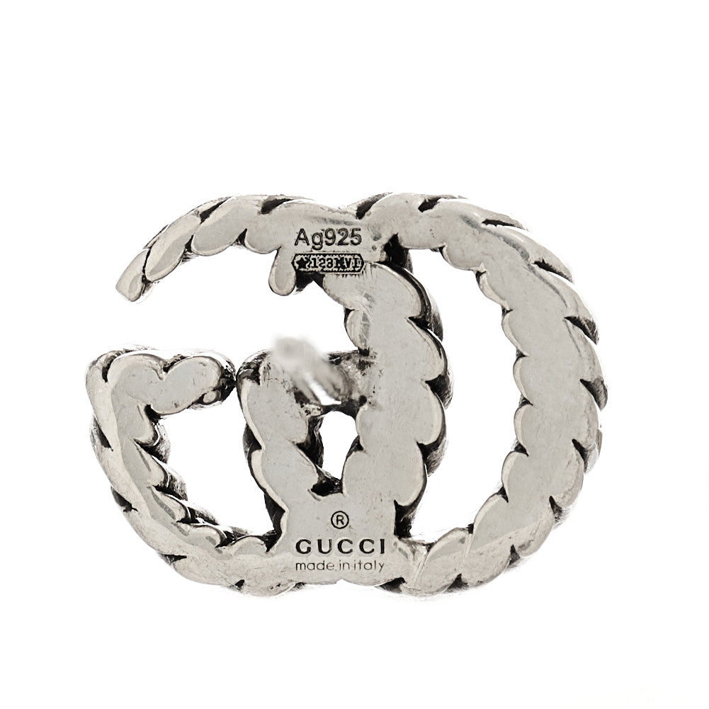 Sterling Silver Torchon Double G Earrings