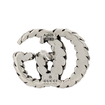 Gucci Sterling Silver Torchon Double G Earrings 4 of 5