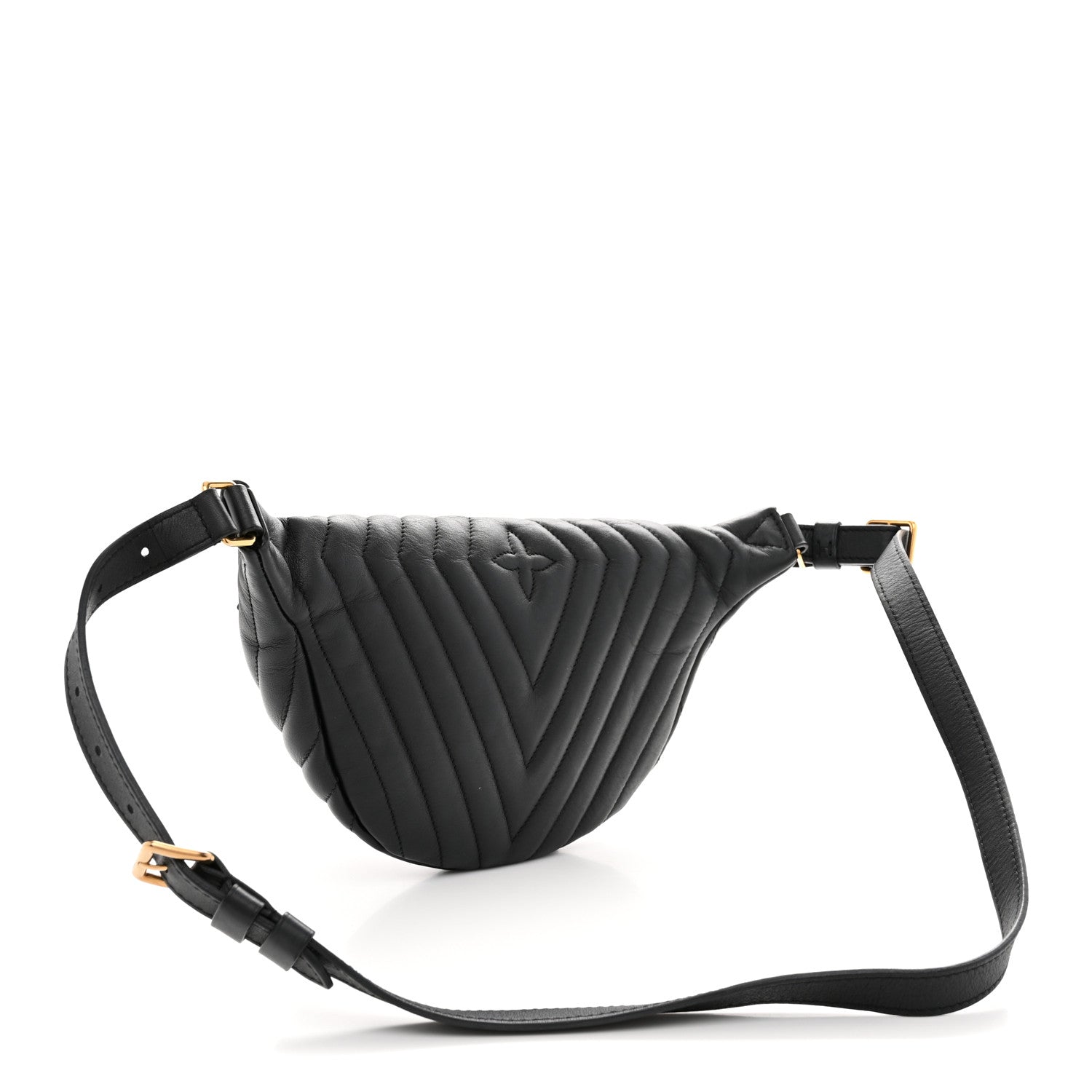Louis Vuitton Calfskin Quilted New Wave Bumbag Black 3 of 13