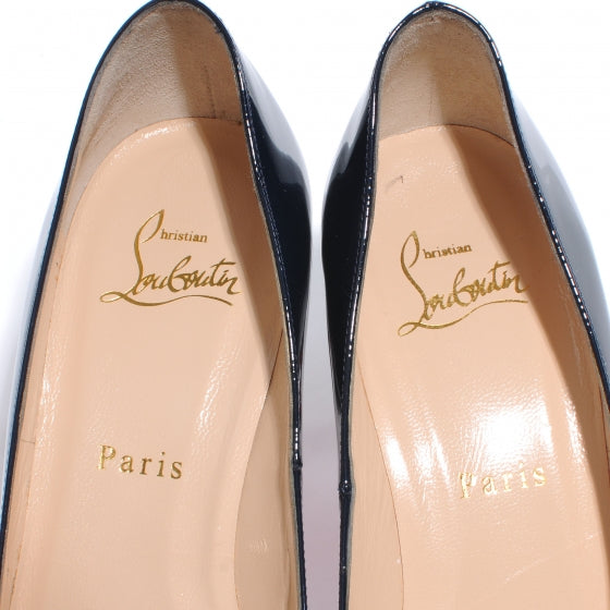 Christian Louboutin Patent Simple 70 Pumps 38 Navy 7 of 7